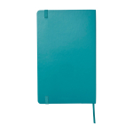Cahier grand format à fermeture élastique Moleskine, pages lignées couleur bleu pastel deuxième vue arrière