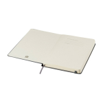 Cahier grand format à fermeture élastique Moleskine, pages lignées couleur bleu gris troisième vue