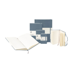 Cahier grand format à fermeture élastique Moleskine, pages lignées couleur bleu gris cinquième vue