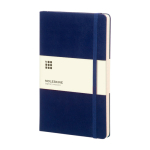 Cahier grand format à fermeture élastique Moleskine, pages lignées couleur bleu ultramarine
