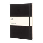 Carnet grand format rigide Moleskine Classic, pages lignées couleur noir