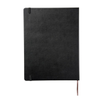 Carnet grand format rigide Moleskine Classic, pages lignées couleur noir deuxième vue arrière