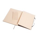 Carnet grand format rigide Moleskine Classic, pages lignées couleur noir troisième vue