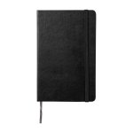 Carnet Moleskine Classic rigide format moyen, pages lignées couleur noir deuxième vue frontale