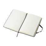 Carnet Moleskine Classic rigide format moyen, pages lignées couleur noir quatrième vue