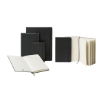 Carnet Moleskine Classic rigide format moyen, pages lignées couleur noir deuxième vue en couleurs