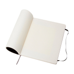 Carnet Moleskine Classic souple, fermeture élastique et pages lignées couleur noir cinquième vue