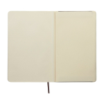 Carnet Moleskine Classic avec mention “en cas de perte”, pages lignées couleur noir troisième vue arrière