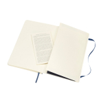 Carnet Moleskine Classic avec mention “en cas de perte”, pages lignées couleur bleu troisième vue arrière