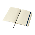 Carnet Moleskine Classic avec mention “en cas de perte”, pages lignées couleur bleu quatrième vue