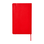 Carnet Moleskine Classic avec mention “en cas de perte”, pages lignées couleur rouge foncé deuxième vue arrière