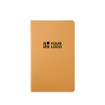 Cahier Moleskine cartonné et pochette intérieure, pages lignées avec zone d'impression