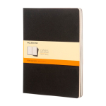 Carnet Moleskine Cahier Journal à coins arrondis, pages lignées couleur noir