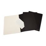 Carnet Moleskine Cahier Journal à coins arrondis, pages lignées couleur noir troisième vue