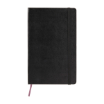 Carnet Moleskine Classic pages blanches, mention« en cas de perte » couleur noir deuxième vue frontale