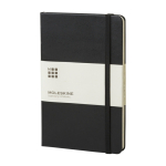 Carnet Moleskine Classic pages blanches, mention« en cas de perte » couleur noir troisième vue