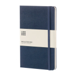 Carnet Moleskine Classic pages blanches, mention« en cas de perte » couleur bleu