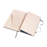 Carnet Moleskine Classic pages blanches, mention« en cas de perte » couleur bleu troisième vue arrière