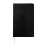 Carnet Moleskine Classic à couverture souple, pages blanches couleur noir deuxième vue frontale