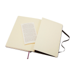 Grand carnet Moleskine Classic en papier effet cuir, pages quadrillées couleur noir troisième vue arrière