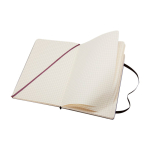 Grand carnet Moleskine Classic en papier effet cuir, pages quadrillées couleur noir deuxième vue