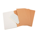 Carnet Moleskine Cahier Journal à reliure cousue, pages blanches couleur marron troisième vue