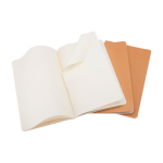 Carnet Moleskine Cahier Journal à reliure cousue, pages blanches couleur marron quatrième vue