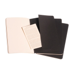 Carnet Moleskine Cahier Journal à reliure cousue, pages blanches couleur noir troisième vue