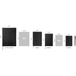 Coffret carnet rigide avec stylo à encre noire assorti couleur noir vue détail 1