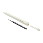 Stylo à bille au corps rectangulaire Moleskine Go Pen, encre noire couleur blanc deuxième vue