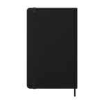 Agenda effet cuir, vue journalière et couverture rigide Moleskine couleur noir deuxième vue arrière