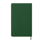 Agenda effet cuir, vue journalière et couverture rigide Moleskine couleur vert deuxième vue arrière