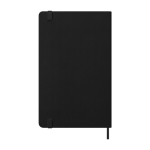 Agenda hebdomadaire rigide Moleskine 12 mois, en papier effet cuir couleur noir deuxième vue arrière