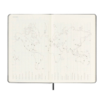 Agenda hebdomadaire rigide Moleskine 12 mois, en papier effet cuir couleur noir vue détail 1