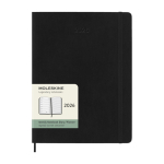 Grand agenda hebdomadaire soupe en papier imitation cuir Moleskine couleur noir
