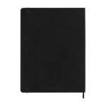 Grand agenda hebdomadaire soupe en papier imitation cuir Moleskine couleur noir deuxième vue arrière