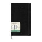Agenda hebdomadaire en plastique effet cuir avec marque-page Moleskine couleur noir