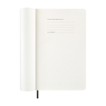 Agenda hebdomadaire en plastique effet cuir avec marque-page Moleskine couleur noir cinquième vue