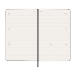 Agenda hebdomadaire horizontal avec poche intérieure Moleskine couleur noir quatrième vue
