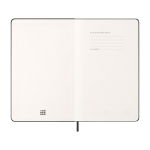 Agenda hebdomadaire horizontal avec poche intérieure Moleskine couleur noir cinquième vue