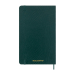 Carnet XL vegan effet python Moleskine Vegea Boa, pages lignées couleur vert deuxième vue arrière