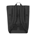 Sac à dos urbain roll-top avec compartiments Moleskine Metro 15'' couleur noir deuxième vue arrière