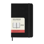 Agenda de poche journalier rigide avec pochette intérieure Moleskine couleur noir