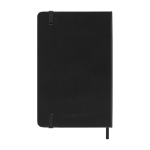 Agenda de poche journalier rigide avec pochette intérieure Moleskine couleur noir deuxième vue arrière