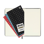 Agenda de poche journalier rigide avec pochette intérieure Moleskine couleur noir deuxième vue