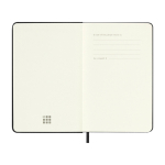 Agenda de poche journalier rigide avec pochette intérieure Moleskine couleur noir cinquième vue