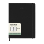 Agenda hebdomadaire grand format et rigide avec élastique Moleskine couleur noir