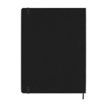 Agenda hebdomadaire grand format et rigide avec élastique Moleskine couleur noir deuxième vue arrière