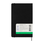 Agenda hebdomadaire sans date Moleskine, à commencer quand vous voulez couleur noir troisième vue arrière