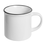 Tasse en céramique style vintage idéale pour la sublimation 250 ml couleur noir première vue